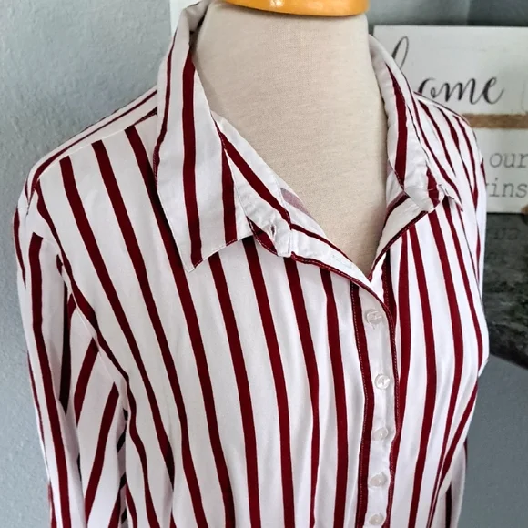 Ellos Striped Blouse | Size 1X/24 - Picture 4 of 5